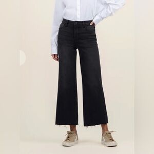 Kut from the Kloth black Meg High Rise Wide Leg Jeans (12)